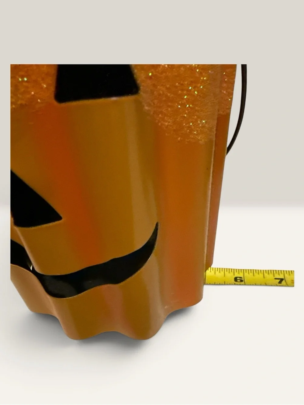 Pair of Halloween Pumpkin Jack-O'-Lantern Candle Holders - Orange